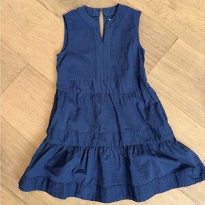 Vineyard Vines Sleeveless Navy Blue Girls Performance Dress - Size XS (5-6)